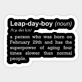 Leap Year Birthday Boy Sticker